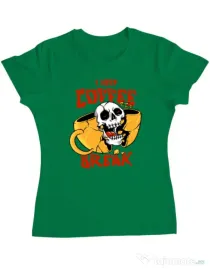 Tricou ADLER dama Coffee break Verde mediu