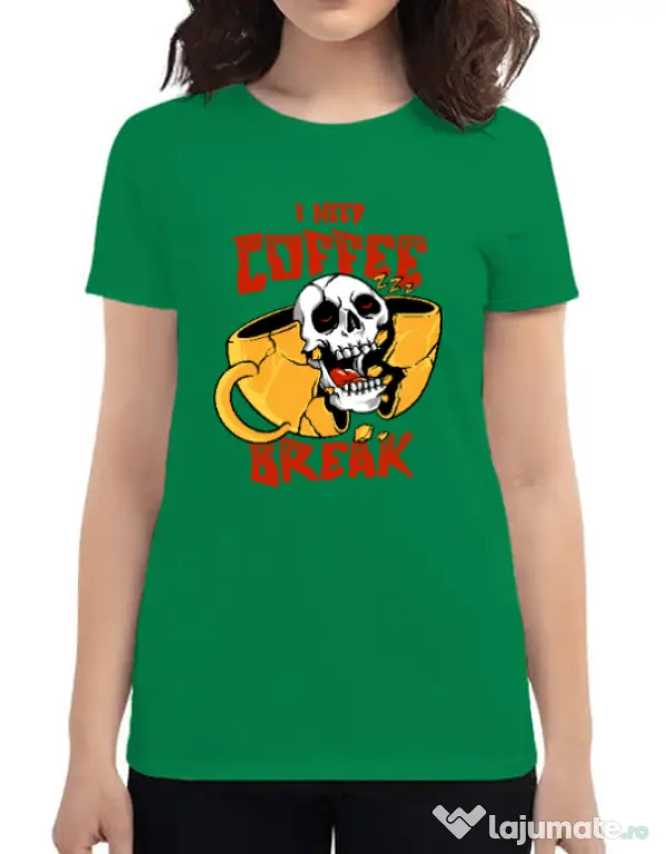 Tricou ADLER dama Coffee break Verde mediu