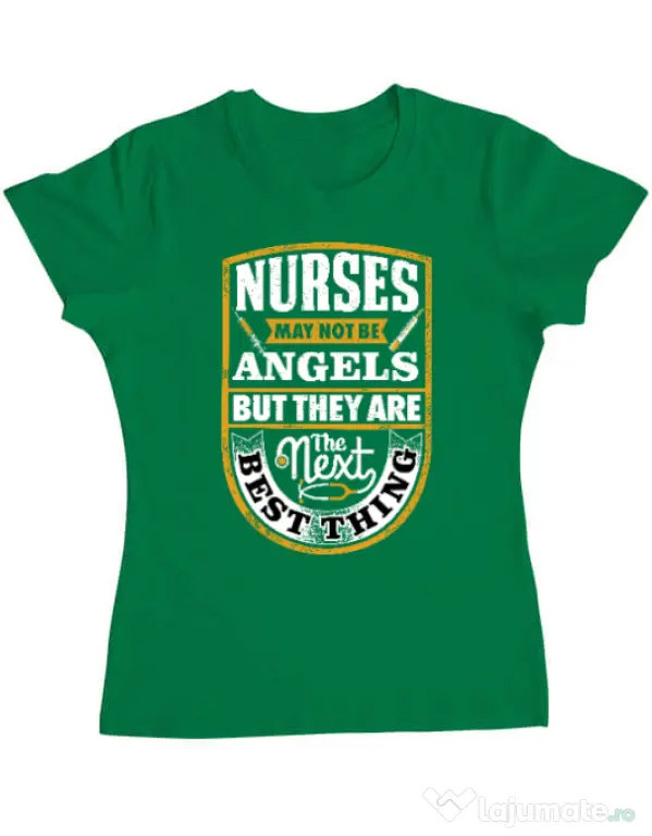 Tricou ADLER dama Angel nurses Verde mediu