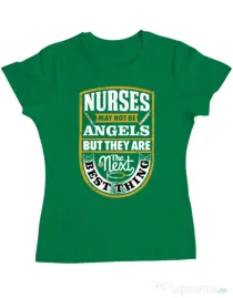 Tricou ADLER dama Angel nurses Verde mediu