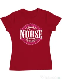 Tricou ADLER dama Nice to me Rosu
