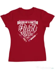 Tricou ADLER dama Nurse practicioner Rosu