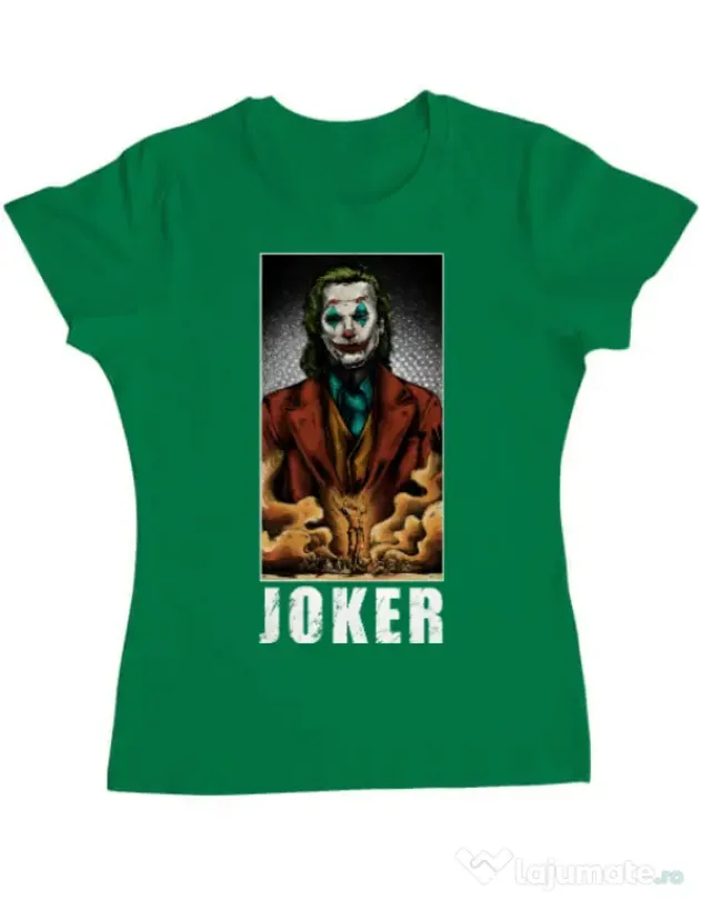 Tricou ADLER dama Joker flames Verde mediu