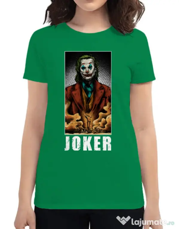 Tricou ADLER dama Joker flames Verde mediu