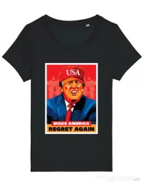 Tricou STANLEY STELLA dama Make America regret again Negru