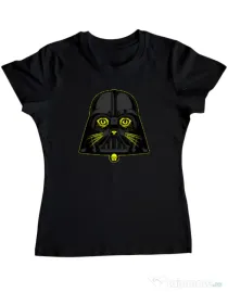 Tricou ADLER dama Cat Vader Negru