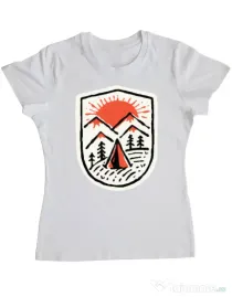 Tricou ADLER dama Sunset camp Alb