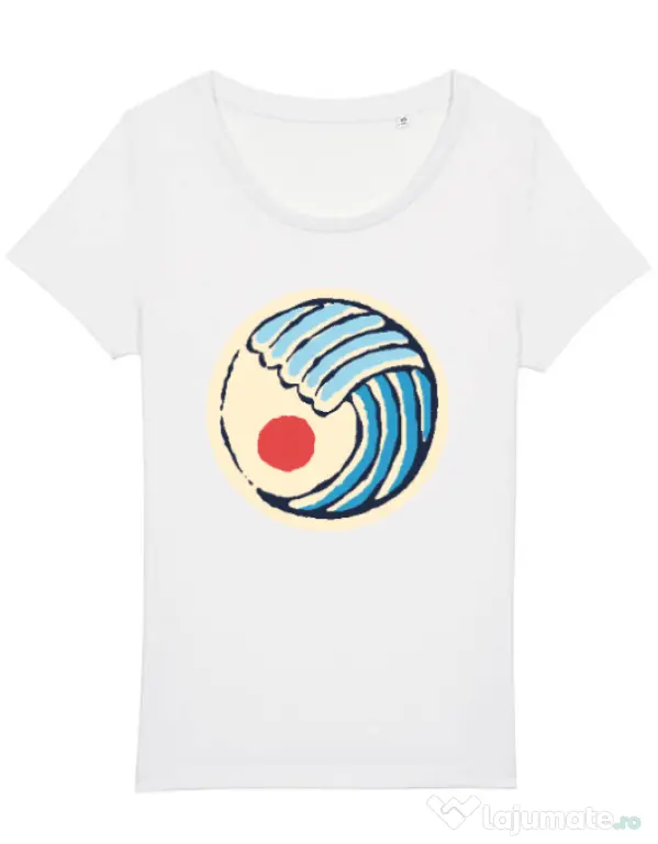 Tricou STANLEY STELLA dama Great wave Alb