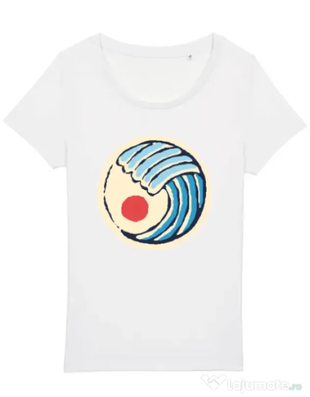 Tricou STANLEY STELLA dama Great wave Alb