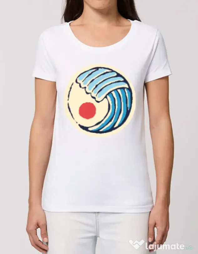 Tricou STANLEY STELLA dama Great wave Alb