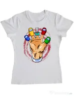 Tricou ADLER dama High five Alb
