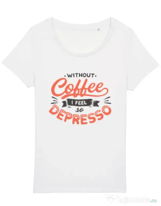 Tricou STANLEY STELLA dama Without coffee Alb