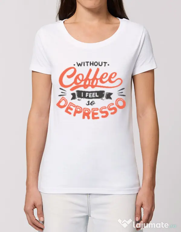 Tricou STANLEY STELLA dama Without coffee Alb