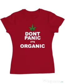 Tricou ADLER dama Organic Rosu