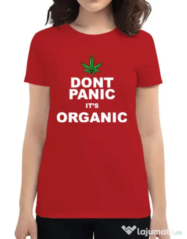 Tricou ADLER dama Organic Rosu