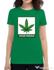 Tricou ADLER dama Vegetarian Verde mediu 