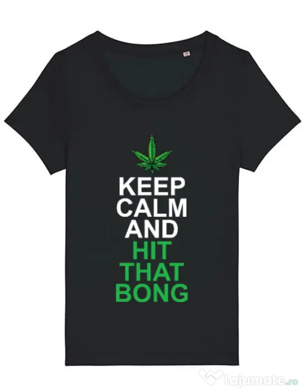 Tricou STANLEY STELLA dama Hit that bong Negru