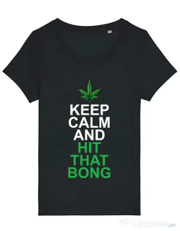 Tricou STANLEY STELLA dama Hit that bong Negru