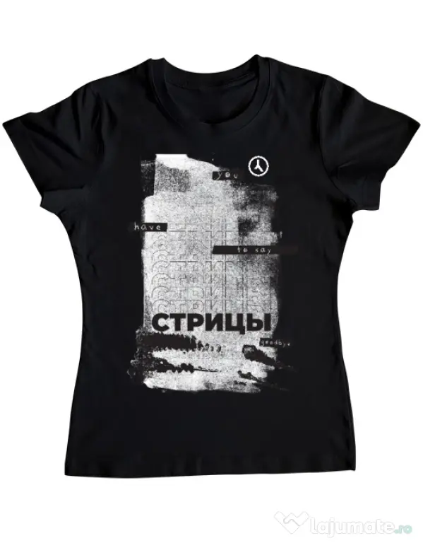 Tricou ADLER dama Russian Goodbye Negru