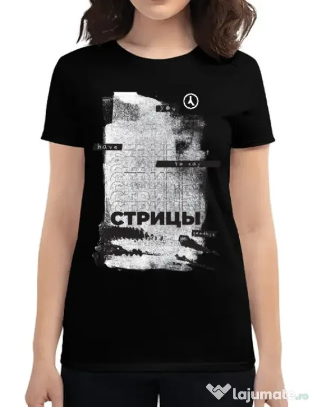 Tricou ADLER dama Russian Goodbye Negru
