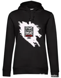 Hoodie dama cu gluga ZIUA CAND MA SCHIMB - Adi Morosanu Negru