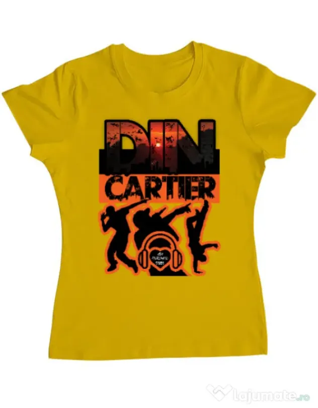 Tricou personalizat dama dincartier Galben