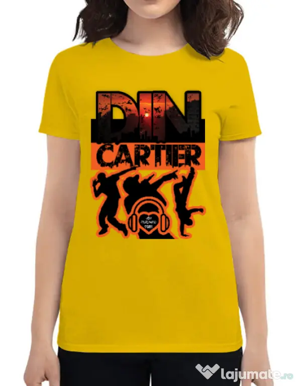 Tricou personalizat dama dincartier Galben