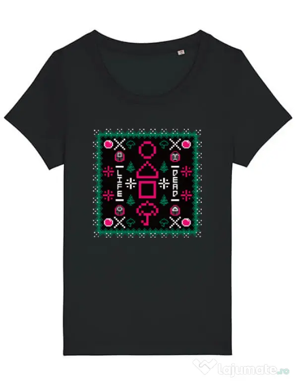 Tricou STANLEY STELLA dama Childhood Pattern Negru