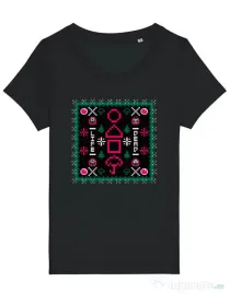 Tricou STANLEY STELLA dama Childhood Pattern Negru