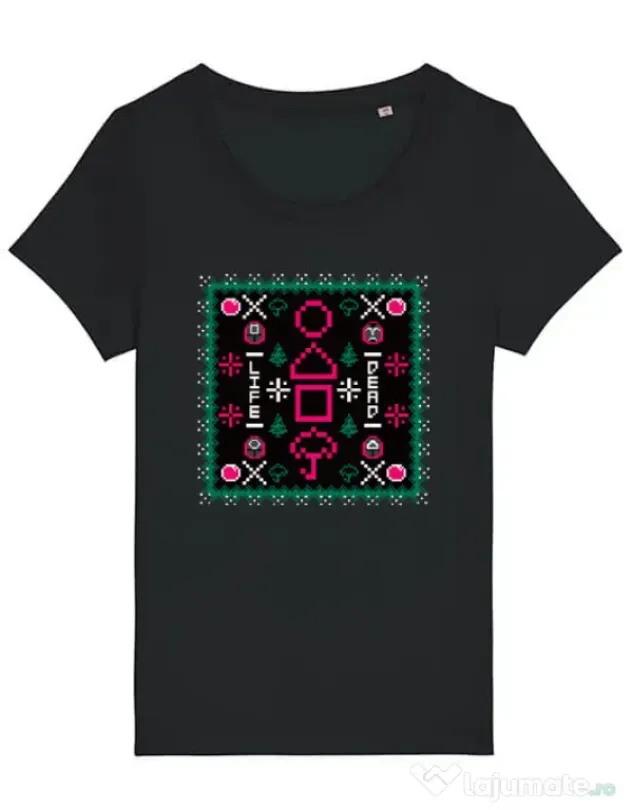 Tricou STANLEY STELLA dama Childhood Pattern Negru