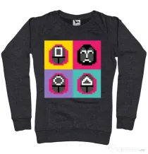 Bluza personalizata dama Four Guard Negru melanj