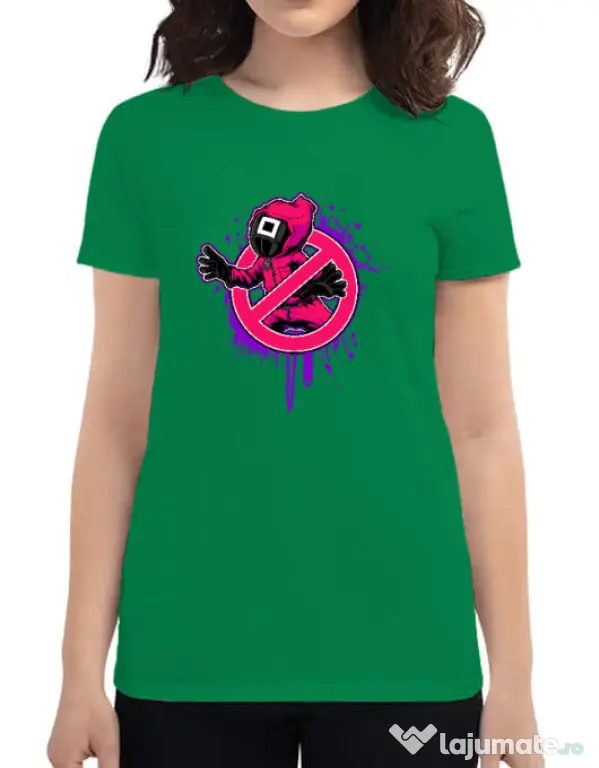 Tricou personalizat dama Squid Game 2 Verde mediu