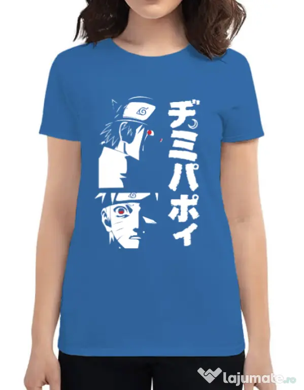 Tricou personalizat dama Otaku Scream Albastru azuriu