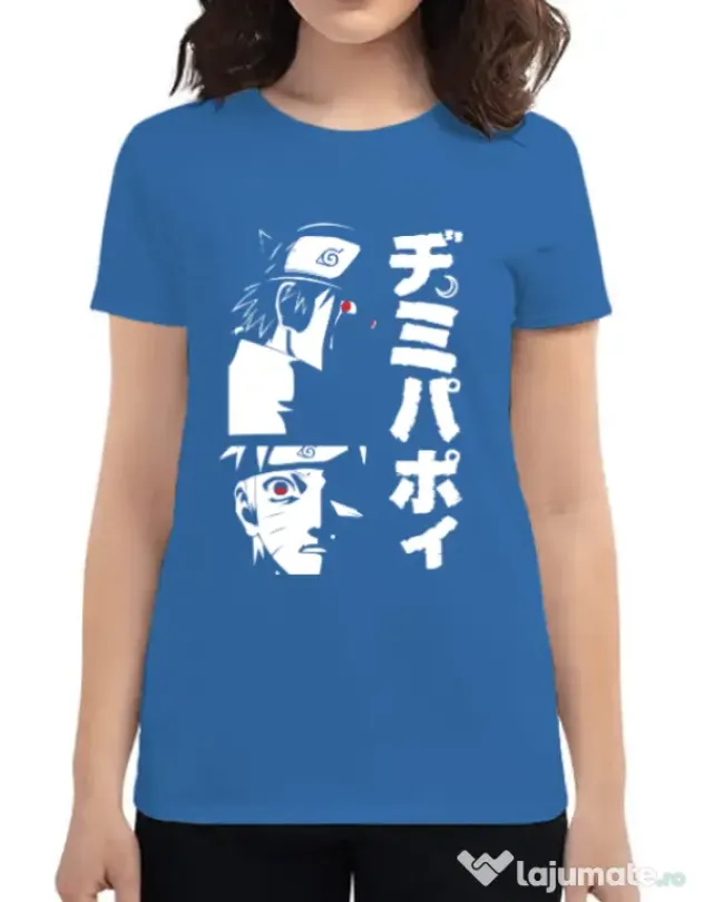 Tricou personalizat dama Otaku Scream Albastru azuriu