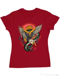 Tricou personalizat dama Tattoo Fighting Rosu