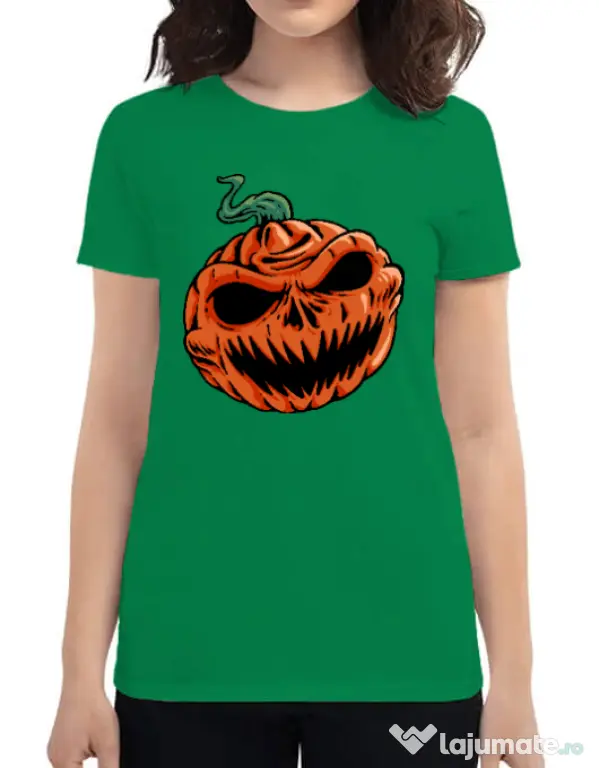Tricou personalizat dama Pumpkin Verde mediu