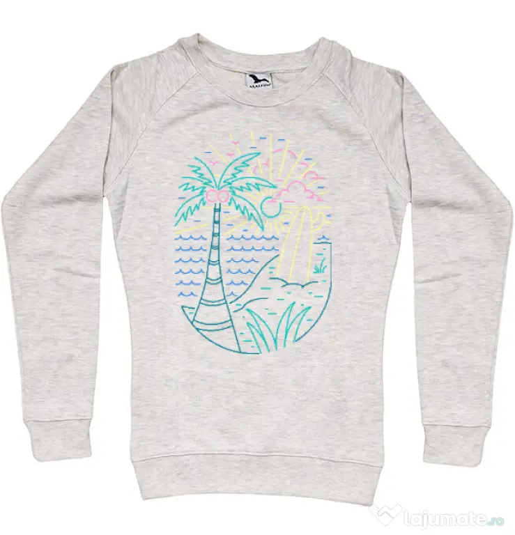 Bluza personalizata dama Beach Neon Migdala melanj