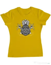 Tricou personalizat dama Pineapple Summer Galben