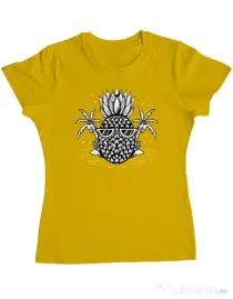 Tricou personalizat dama Pineapple Summer Galben