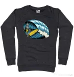 Bluza personalizata dama Surf Nose Negru melanj