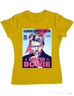 Tricou personalizat dama David Bowie Galben