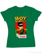 Tricou personalizat dama Boy Wonder Verde mediu