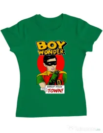 Tricou personalizat dama Boy Wonder Verde mediu
