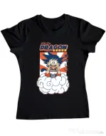 Tricou personalizat dama Dragon Ramen Negru
