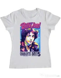 Tricou personalizat dama BILLY JOEL Alb