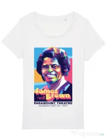Tricou STANLEY STELLA dama James Brown Alb