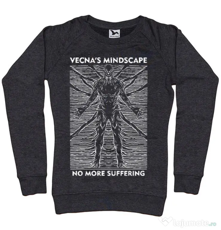 Bluza personalizata dama vecna's mindscape Negru melanj