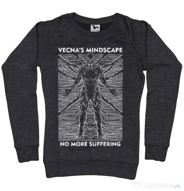 Bluza personalizata dama vecna's mindscape Negru melanj