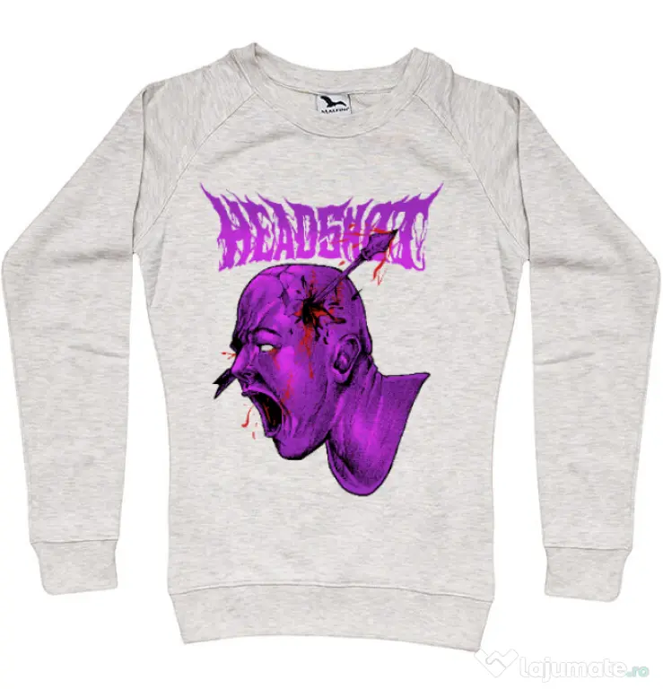 Bluza personalizata dama HEADSHOT Migdala melanj