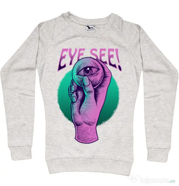 Bluza personalizata dama EYE SEE Migdala melanj